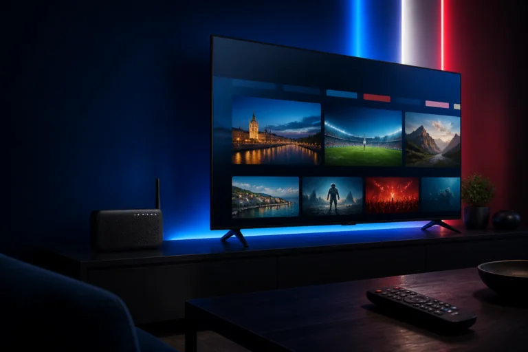 Premium IPTV France sur TV moderne avec connexion stable