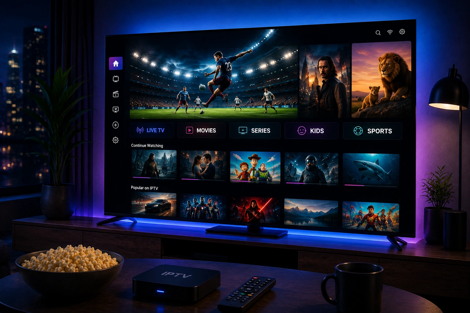 Qualité d’image IPTV HD France sur un grand téléviseur